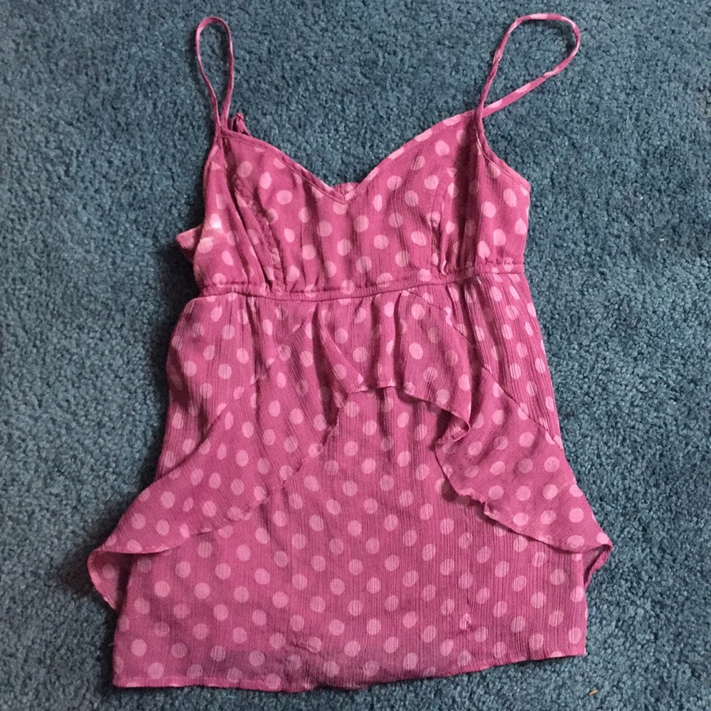 Purple Polka Dot Tank by American Eagle!